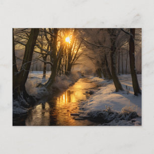 Carte Postale Paysage d'hiver, beau paysage,