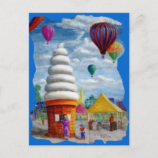Carte Postale Paysage du Carnaval de Crème glacée géante