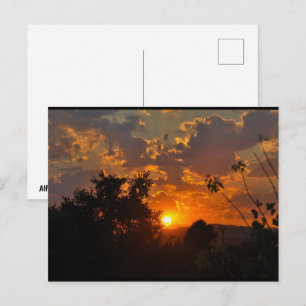 Carte Postale Paysage du lever du soleil du matin