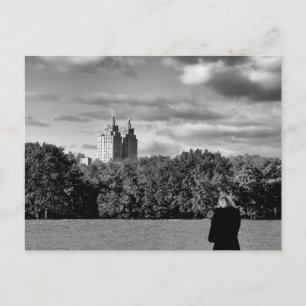 Carte Postale Paysage du parc central noir et blanc Photo