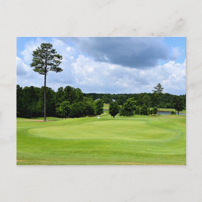 Carte Postale Paysage du terrain de golf (Devant)