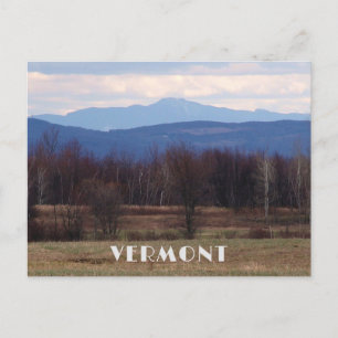 Carte Postale Paysage du Vermont Photo avec montagnes