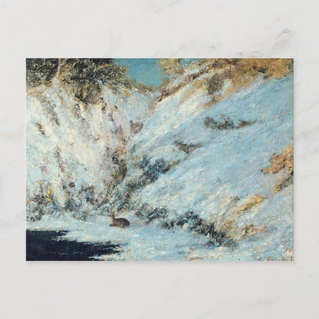 Carte Postale Paysage enneigé, 1866 (Devant)