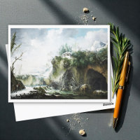 Paysage fluvial en hiver, Francesco Foschi