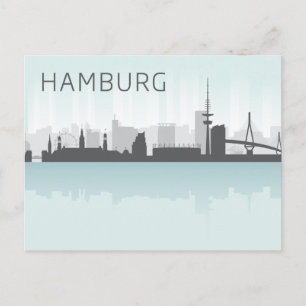 Carte Postale Paysage géométrique Hambourg, Allemagne