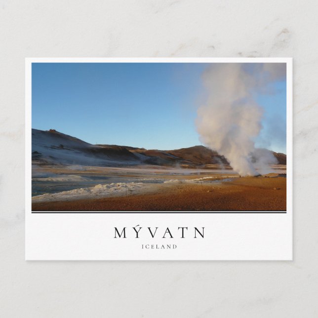 Carte Postale Paysage géothermique de Myvatn en Islande (Devant)