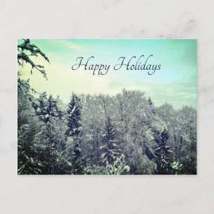 Carte Postale Paysage hivernal assez ancien Neige Noël Arbres