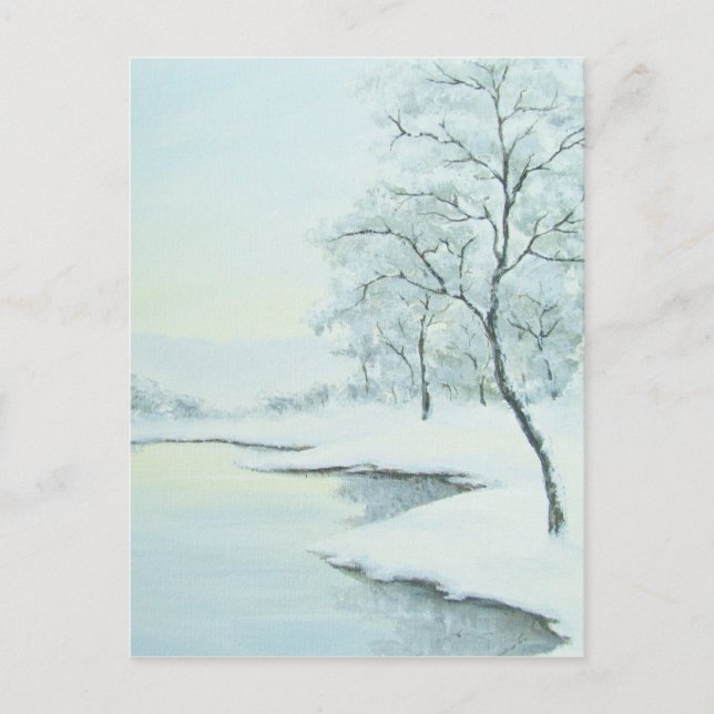 Carte postale Paysage hivernal Icy (Devant)