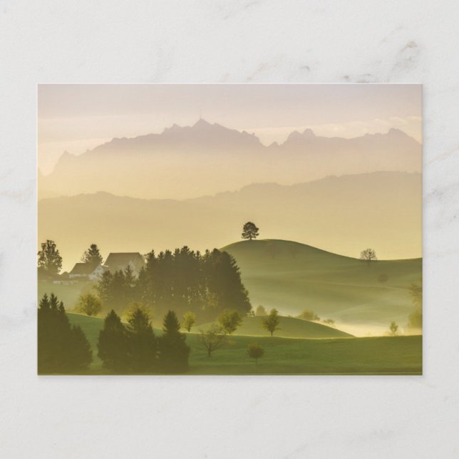 Carte Postale Paysage idyllique | Suisse, Säntis (Devant)