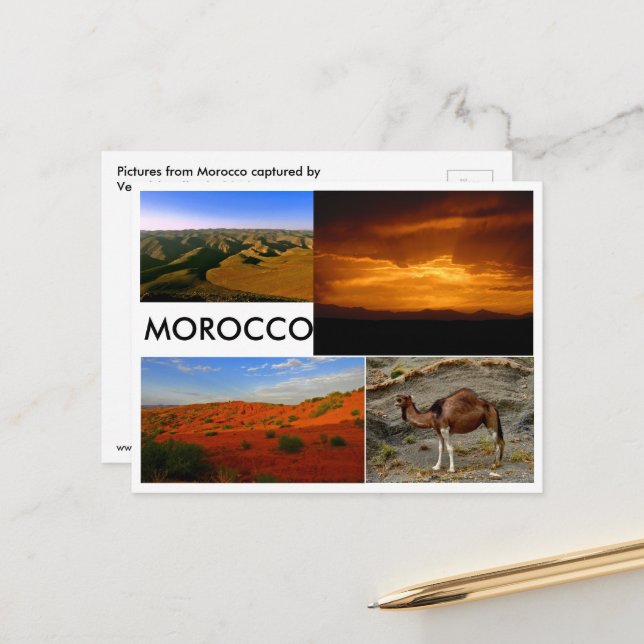 Carte Postale Paysage marocain (Devant/Arrière en situation)