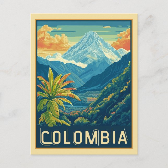 Carte Postale Paysage montagnard colombien (Devant)