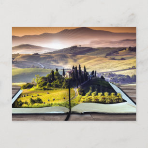 Carte Postale Paysage naturel Abstrait pour le lecteur de livres
