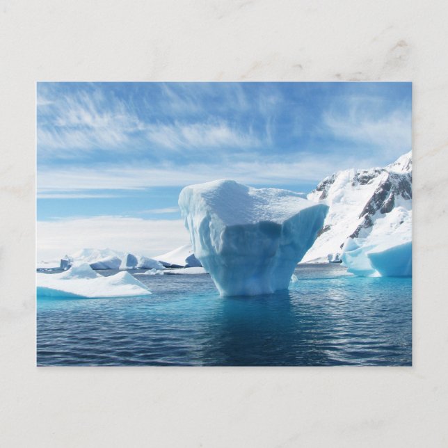 Carte Postale Paysage naturel de l'Iceberg Antarctique (Devant)