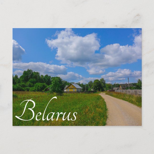 Carte Postale Paysage naturel Paysage rural Paysage Village Road (Devant)