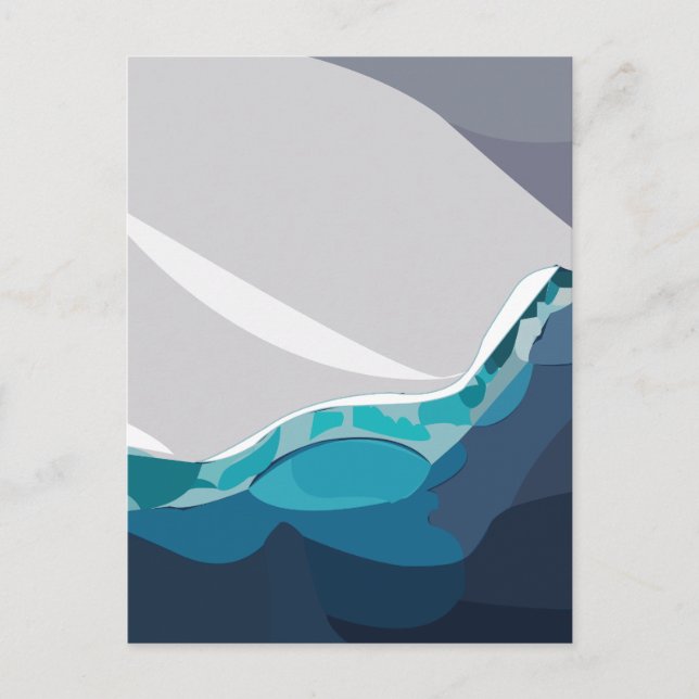 Carte Postale Paysage océanique d'Iceberg (Devant)