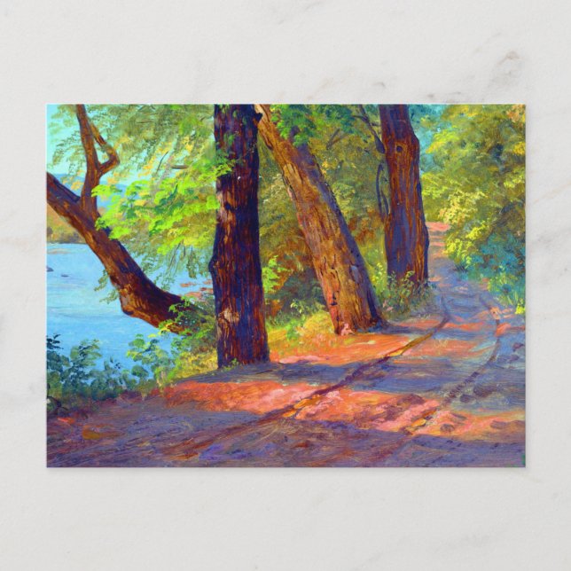 Carte Postale Paysage par l'église Frederic Edwin (Devant)