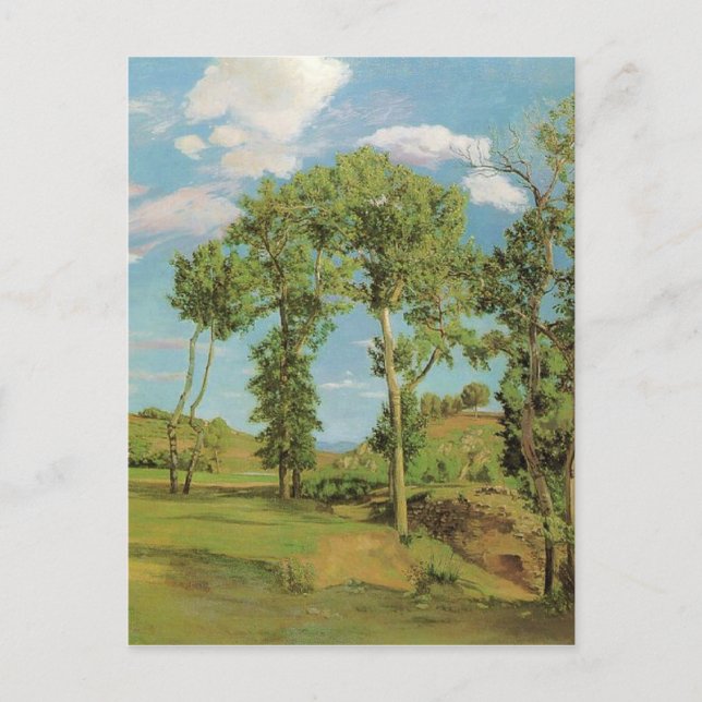 Carte Postale Paysage Paysage Frédéric Bazille Impressionniste (Devant)