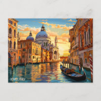 Paysage peinture Canaux de Venise Italie Travel Ar