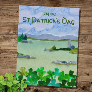 Carte Postale Paysage Shamrock de la Saint Patrick
