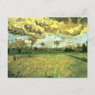 Carte Postale Paysage sous le ciel orageux, Van Gogh