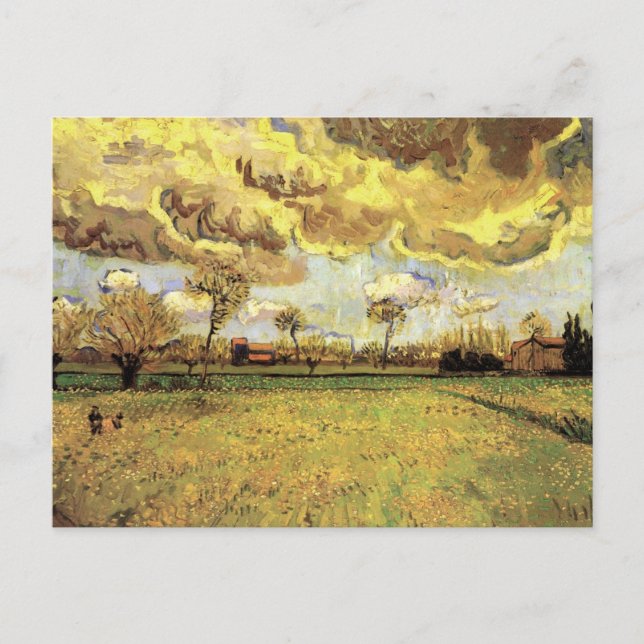 Carte Postale Paysage sous un ciel orageux par Vincent van Gogh (Devant)