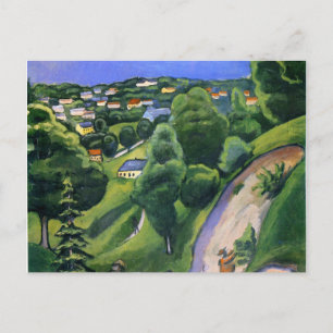 Carte Postale Paysage sur le Teggernsee avec un Lecteur