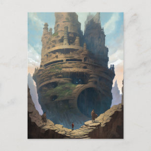 Carte Postale Paysage surréaliste Ville Imaginaire Art