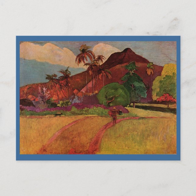 Carte Postale Paysage tahitien de Paul Gauguin (1893) (Devant)