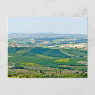 Carte Postale Paysage typique de Toscane avec collines - Italie