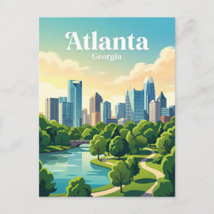 Carte Postale Paysage urbain d'Atlanta États-Unis