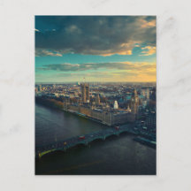 Paysage urbain de Londres au coucher du soleil