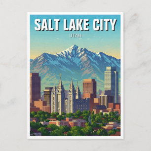 Carte Postale Paysage urbain de Salt Lake City Utah