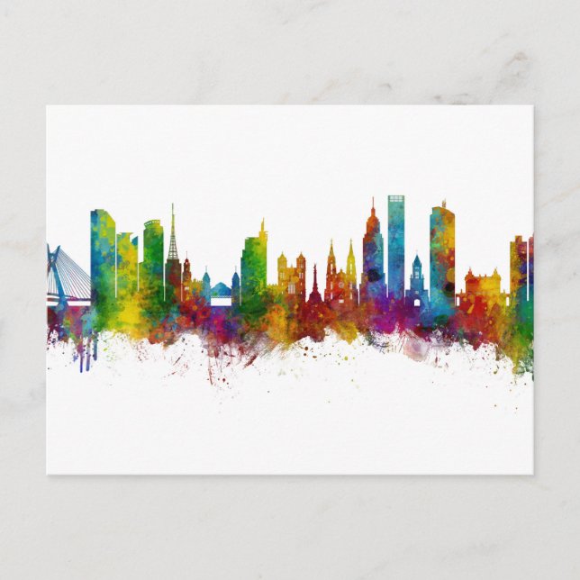 Carte Postale Paysage urbain de São Paulo Brésil (Devant)