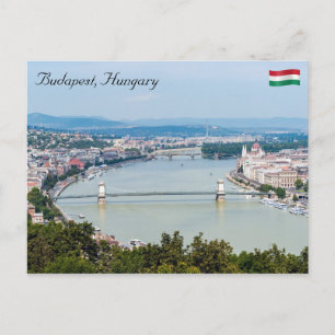 Carte Postale Paysage urbain du Danube à Budapest - Hongrie