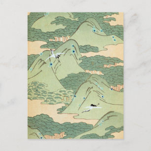 Carte Postale Paysage vert vintage