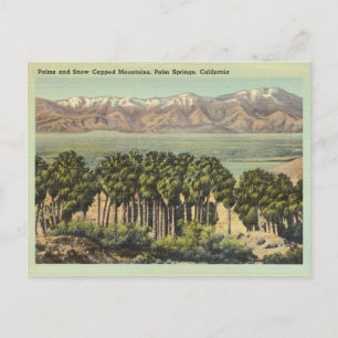 Carte Postale Paysage vintage de Palm Springs en Californie