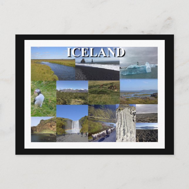 Carte Postale Paysages d'été islandais (Devant)