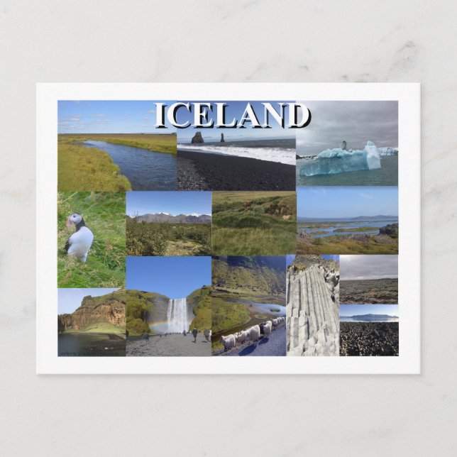 Carte Postale Paysages d'été islandais (Devant)