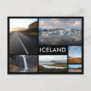Carte Postale paysages d'Islande collage photo multiple