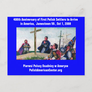 Carte Postale PC 400e anniversaire premiers colons polonais