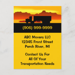 Carte Postale PC mobile d'affaires de transport de moteurs de