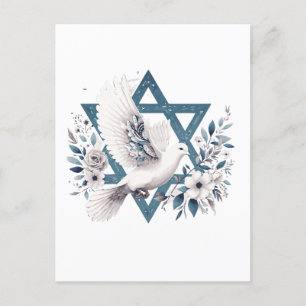 Carte Postale Peace Dove et Star de David