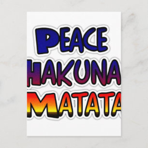 Carte Postale Peace Hakuna Matata Cadeaux Produits