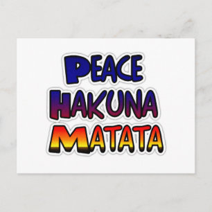 Carte Postale Peace Hakuna Matata Gradient Art