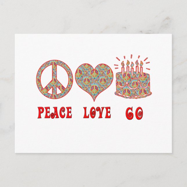 Carte Postale Peace Love 60 (Devant)