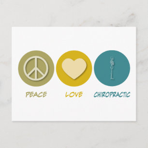 Carte Postale Peace Love Chiropratique