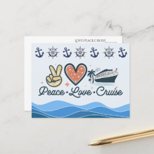 Carte postale Peace Love Cruise