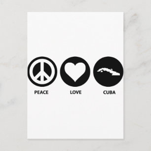 Carte Postale Peace Love Cuba