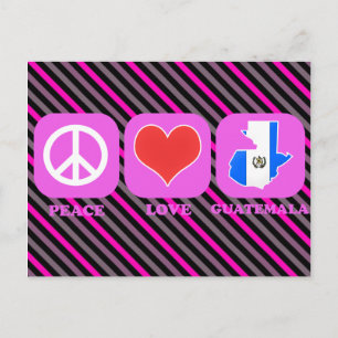 Carte Postale Peace Love Guatemala