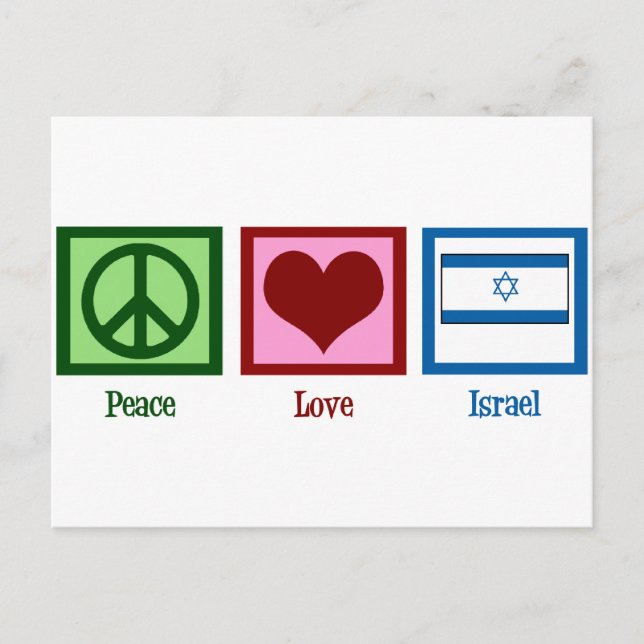Carte Postale Peace Love Israel (Devant)